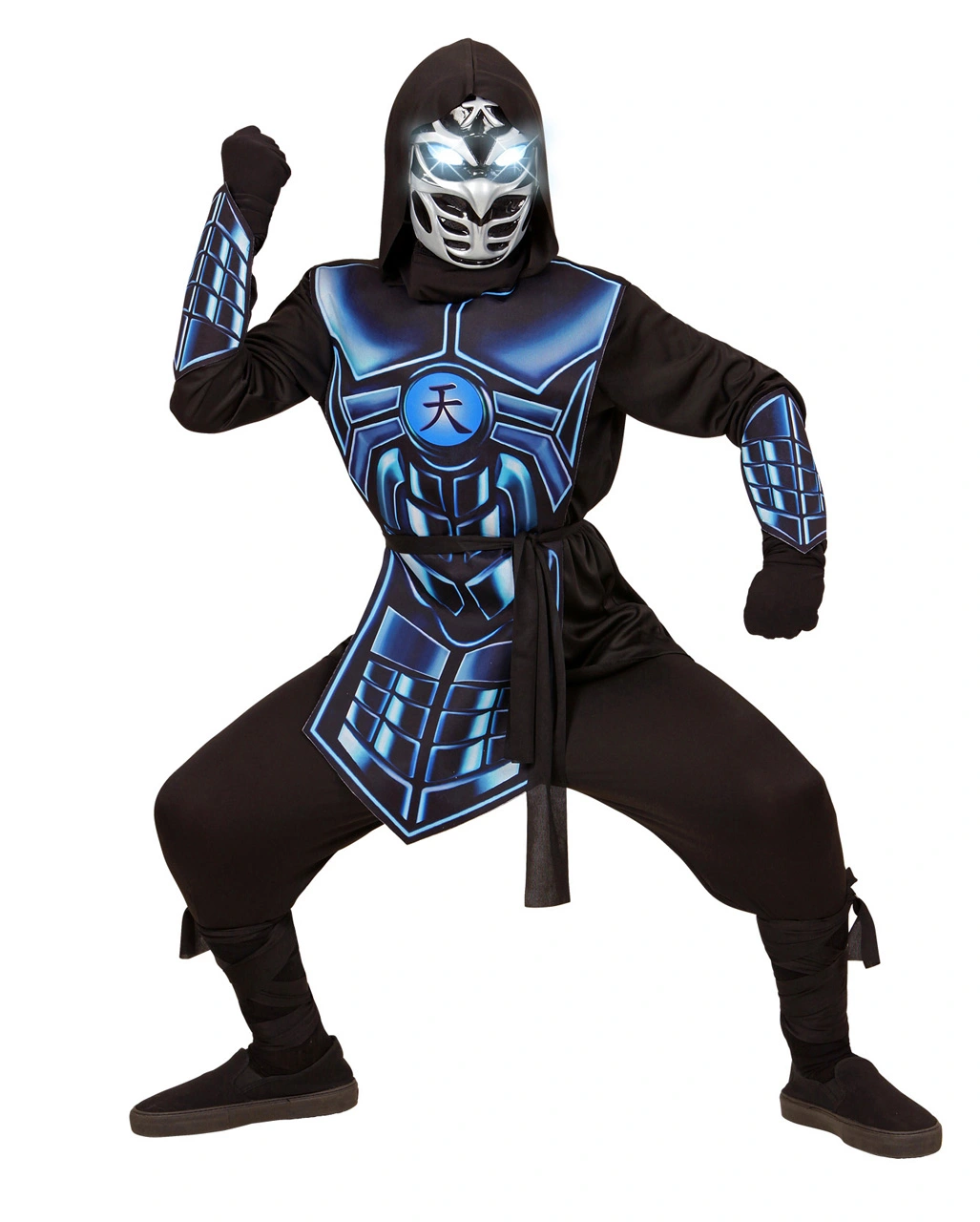 Cyber Ninja Kinderkostüm Mit LED Augen – Bild 2