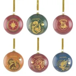 Harry Potter Hogwarts Häuser Christbaumkugeln 6 St