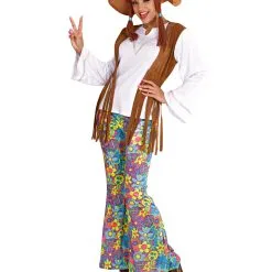 Hippie Frauen Kostüm Mit Zöpfen Gr. M