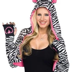 Bolero Hoodie Im Zebra Style