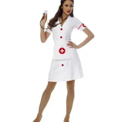 Klassisches Krankenschwester Kostüm 3-tlg.