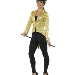 Goldene Frauen Pailletten-Jacke