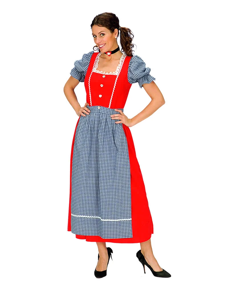 Rotes Trachtendirndl Mit Schürze