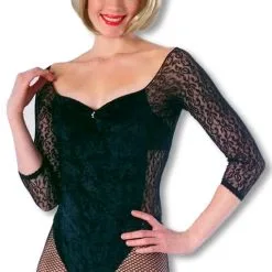 Samtbody Mit Ausschnitt