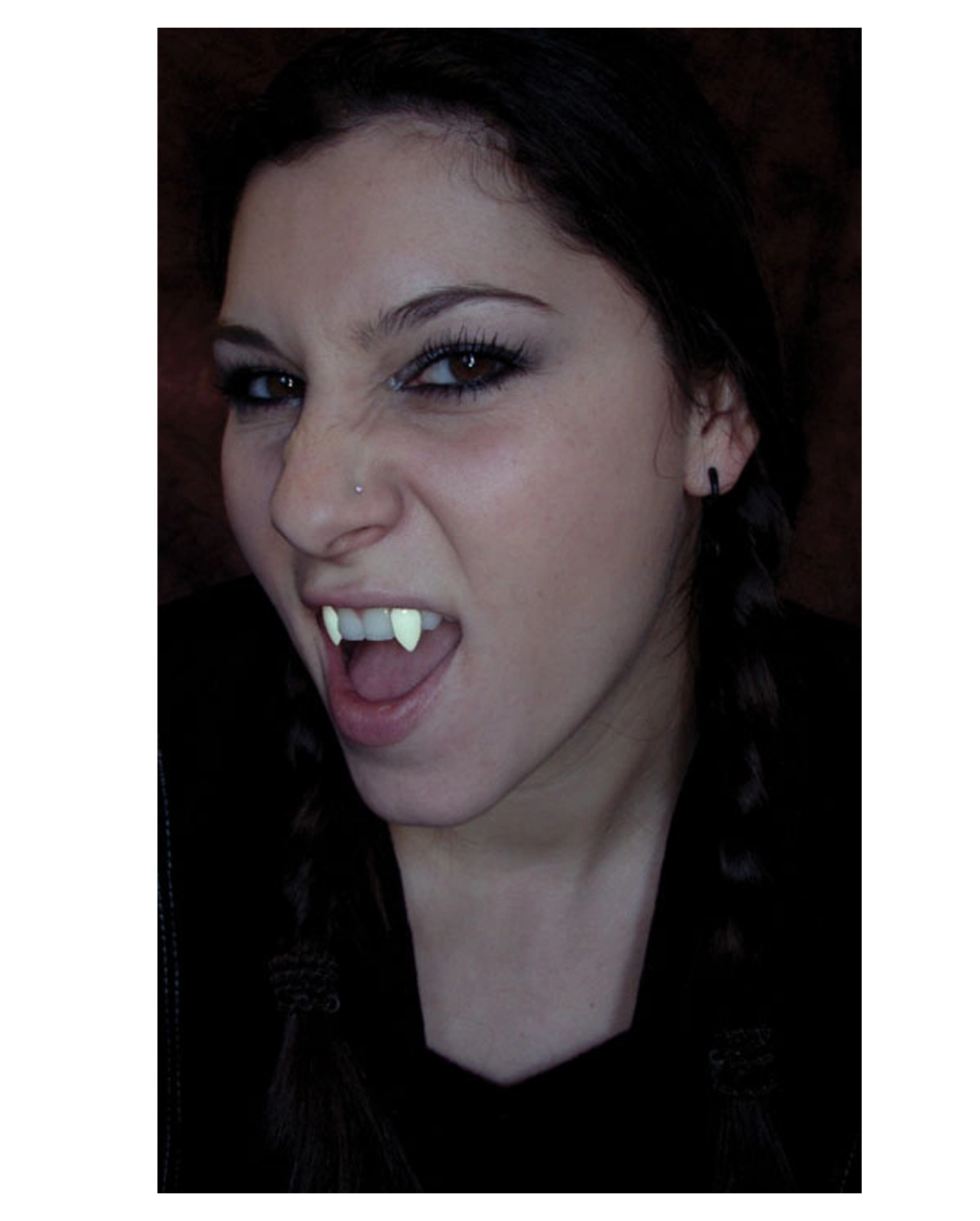 Scarecrow VampirzĂ€hne "Glow In The Dark" Small â Bild 3