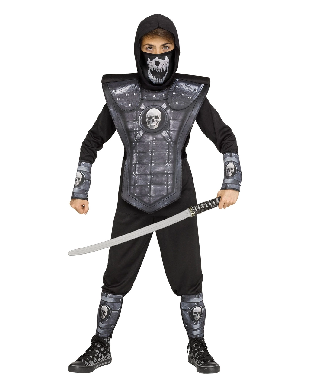 Totenkopf Ninja Kinder Kostüm