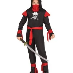 Totenschädel Ninja Kinderkostüm