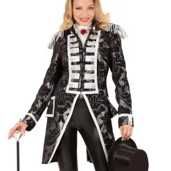 Silber-schwarzer Venezianischer Damenfrack