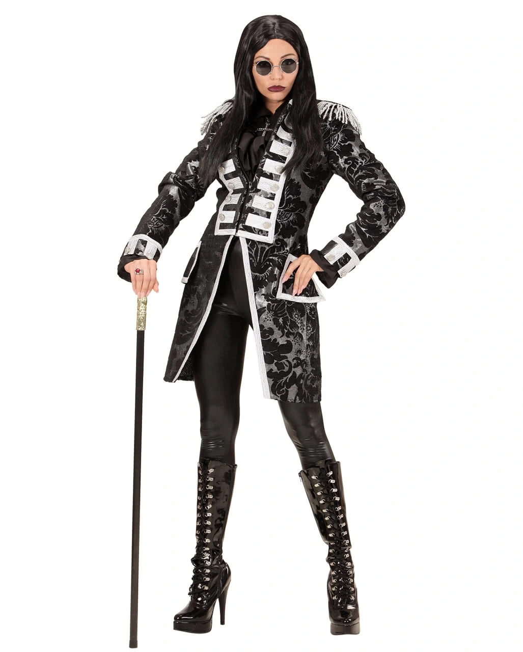 Silber-schwarzer Venezianischer Damenfrack – Bild 3